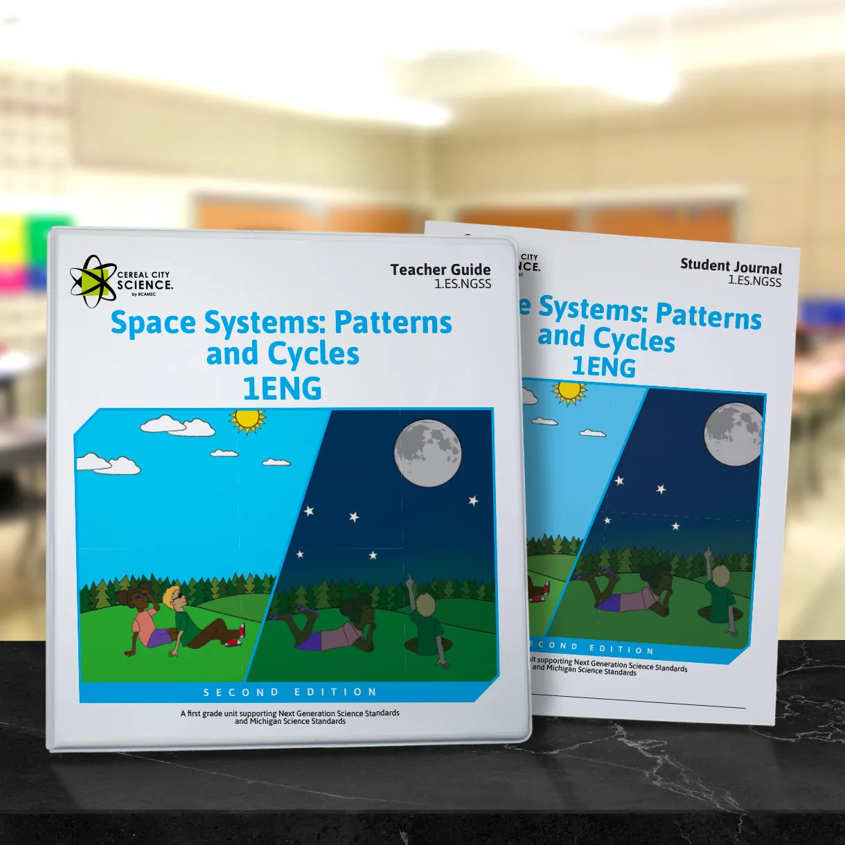 Photo of 1ENG Teacher Guide and Student Journal.